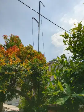 Tiang besi jemur perkutut 5 meter