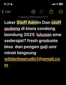Info Loker Bandung 2025 #
