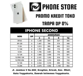 KREDIT HP IPHONE BARU & SECOND TANPA DP KTP LUAR KOTA BISA DI BANTU
