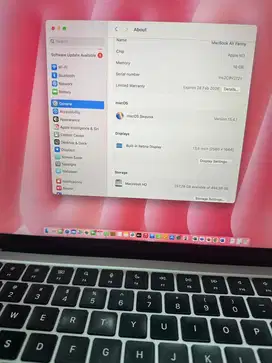 MACBOOK M3 512MB 16GB. Baru 5 bulan pemakaian