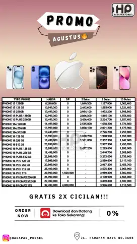 PROMO KREDIT IPHONE SERIES TANPA DP