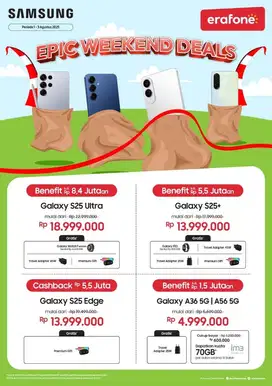 Promo Weekend Deal Samsung bisa kredit atau tukar tambah ya kak