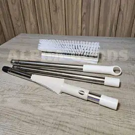 sikat lantai kamar mandi toilet 2 in 1 wiper bahan karet merk AGOO
