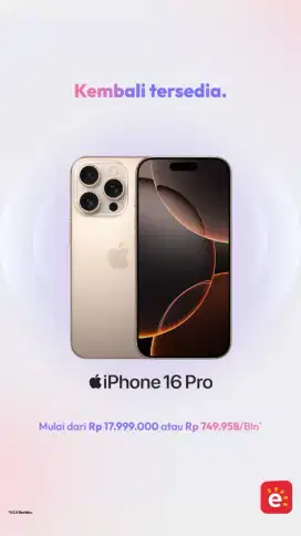 Iphone 16 pro bisa kredit bunga 0%,cicilan mulai 1jtan tenor 12 bulan