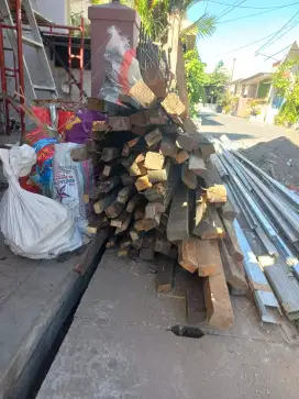 Jual kayu bekas meranti