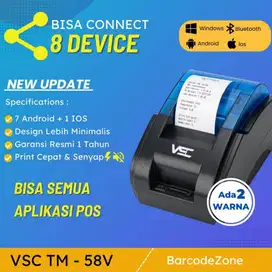 Printer kasir thermal bluetooth PSC 58BT RJ 11 USB Vin Solusindo