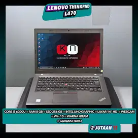Lenovo Thinkpad L470 Core i5 Gen6 Ram 8GB/256GB Layar Hd