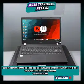 Acer Travelmate P214-54 Core i7 10510U Gen10 Ram 8GB/256GB Layar Ips