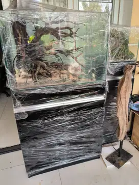 Aquascape hardscape aquarium