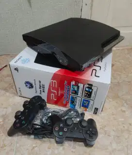 PS3 PS 3 PLAYSTATION 3 SLIM SERI 25 500GB BEKAS MULUS FULLSET TT PS2