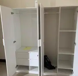 (Jual Rugi) Lemari Baju 4 Pintu  + Laci Panjang 160 x 51.5 x 180cm