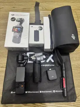 Jual cepat DJI Pocket 3 like new, banyak bonusnya lho
