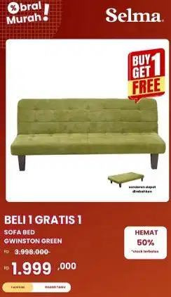 PROMO BUY ONE GET ONE SOFA BED