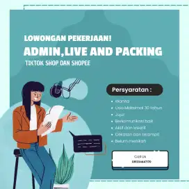 Dicari host live dan team packing