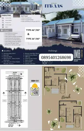 dijual rumah pesan bangun luas 46/80 hrg 33Ojt all in
