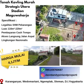Tanah Kavling Murah Strategis Area Sleman