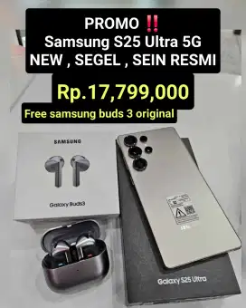 Rp.17,799
 FREE BUDS 3
Samsung GALAXY S25 ULTRA 5G
BARU , SEGEL , SEIN