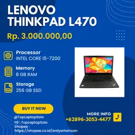 LENOVO THINKPAD L470 - INTEL CORE i5-7200 - RAM 8 GB - SSD 256 GB