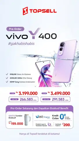 PRE ORDER VIVO Y400 SERIES TERBARU!! - HP ANTI AIR DAN BATERY BESAR