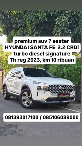 HYUNDAI SANTA FE  2.2 CRDi turbo diesel SIGNATURE,th reg 2023, 10 rban