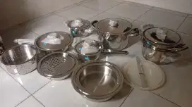 Dijual 1 Set Cookware Stainless Steel (Second Like New) Import Jerman