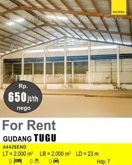 DISEWAKAN GUDANG DI TUGU A4426
