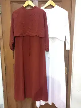 Sale 2 pcs gamis wanita muslimah dress cewek murah aja