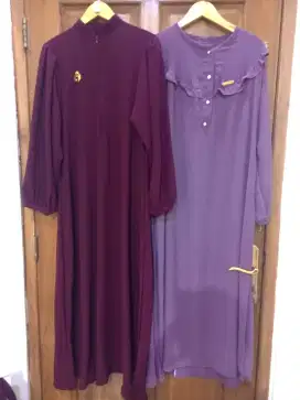 Sale 2  gamis premium dress muslimah cakep bagus tebal adem new