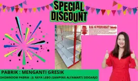 Rak minimarket Gondola dobel