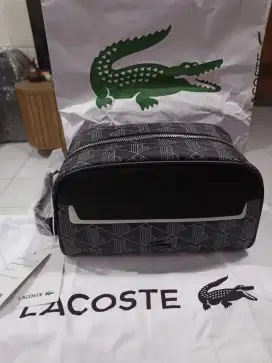 Clutch pria LACOSTE casual tas hand bag vanity monogram