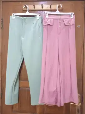 Sale 2 pcs celana cewek ijo dan pink murah aja new baru