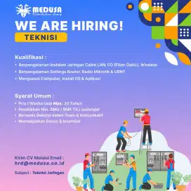 WE ARE HIRING TEKNISI!