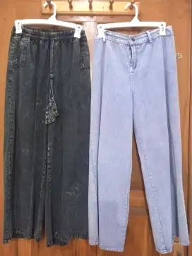 Sale pcs celana cewek pinggang karet bagus cakep tebal new