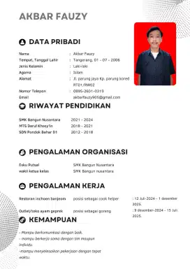 mencari pekerjaan steward atau helper potong