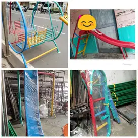 Perosotan, ayunan, jungkat jungkit, playground, kuda kudaan