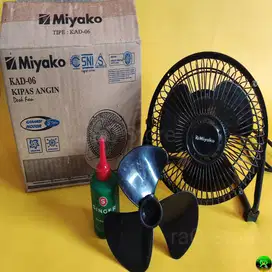 Kipas Angin Meja Miyako KAD-06 Bekas pemakaian, Bonus ACC