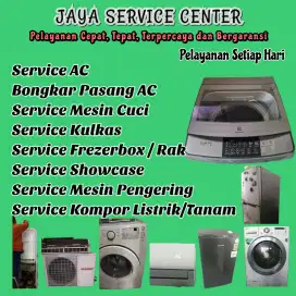 Service Mesin Cuci Bongkar Pasang AC Servis AC Kulkas Frezer Genteng