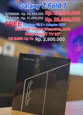 Samsung Galaxy Z Fold 7 - Rp. 26,999,000