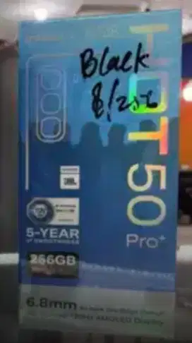 Infinix hot 50 pro+, 8/256 warna black