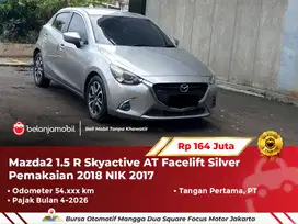 [ LOW KM ] Mazda2 Mazda 2 1.5 R AT Facelift Silver NIK 2017/2018