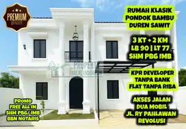 Jual Rumah Classic Eropa Pd. Bambu Duren Sawit JakTim SHM KPR Non Bank
