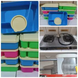 Dijual lunch box 25 PCS, free (include) kompor+regulator & rak makanan