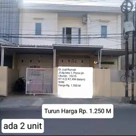 Dijual rumah 2 lantai di Jl. Dg. Tata 1 Makassar