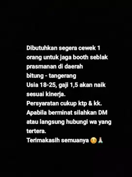 Lowongan kerja seblak prasmanan