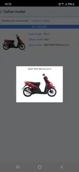 Mio sporty 2007 lengkap bpkb stnk faktur