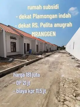 rumah subsidi dekat Plamongan indah, dekat RS.Pelita anugrah