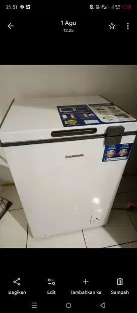 Chest freezer box Changhong 110L