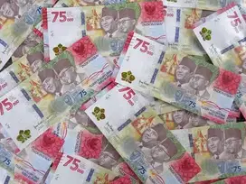 DIJUAL UANG KERTAS ASLI TUJUH PULUH LIMA RIBU