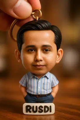 Jasa pembuatan foto gantungan kunci chibi 3D