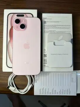 IPHONE 15 PINK GARANSI ON FULLSET